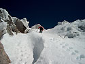 ripido canale immediatamente prima della cima