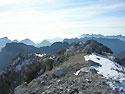 Monte Caserine: in cima, dal Raut al gruppo del Cavallo.