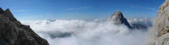 Panorama da forcella Compol, verso il Col Nudo e il Duranno