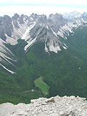 Crodon di Sc.vacca: dalla cima verso rifugio Padova 