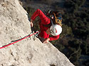 Sul IX tiro: uscita dopo il traverso 6b+