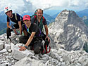 Con papà e fratello in cima, verso il Duranno