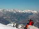 Sulla cima Venal: panorama stupendo